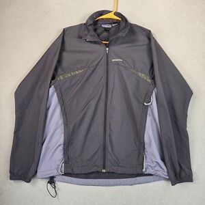 Patagonia Jacket Womens Large Black Lightweight Windbreaker Full Zip Running